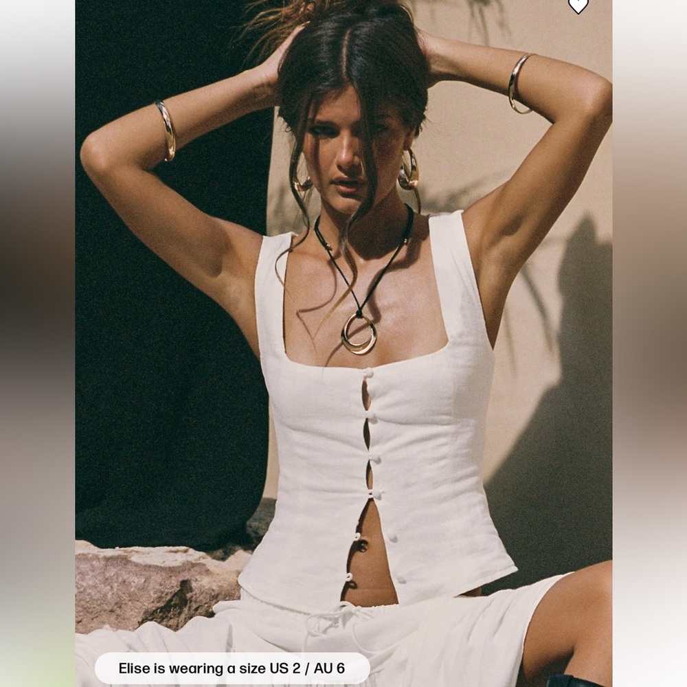 Princess Polly Spirito Vest Top in White